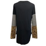 Bombom Animal Print Top Women’s Leopard Made In USA Shirt NO TAGS Goth Core Boho Black Size undefined Photo 6