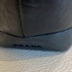 Prada  Black Leather Loafers with Metallic Accent Photo 9
