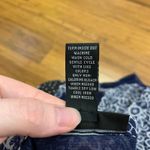 INC International Concepts Navy Blue & White Lace Print Long Sleeve Top Size XL Blue Photo 5