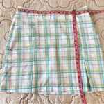 Athleta  Pastel Plaid Pleated Golf Skirt Size 12 Photo 7