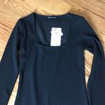 ZARA  Black Scoop Neck Long Sleeve Dress NWT Photo 2