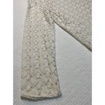 Banana Republic Top Dressy Medium Eyelet Lace Blouse Tunic Cream Long Sleeve Photo 1