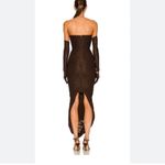 NWOT Alex Perry Haines gown with gloves brown Size 6 Photo 1