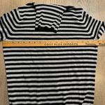 Joseph A  Petite Striped Turtleneck Sweater Black Silver Metallic Knit Photo 4