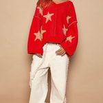 POL Long Sleeve Star Patch Sweater NWOT Large Photo 1