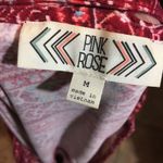 Pink Rose  Graphic Boho Trapeze Dress Size Medium Photo 5