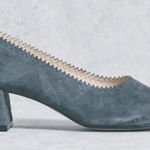 Mango  Womens 7 Gray Suede Block Heel Shoes Photo 0
