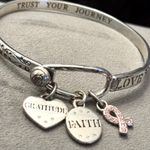 Brighton Power of Pink Silver Bangle Bracelet 2015 (Collectors Item) Photo 2