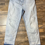 Hudson Jeans Hudson Zoey Jeans‎ Size 31 Light Wash Distressed Cropped Frayed Hem Denim Photo 0