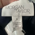 Morgan Taylor  Navy Puff Sleeve Dress Size Large NWOT Photo 9