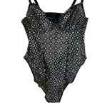 Savage X Fenty Black Geometric Lace Teddy Bodysuit Plus Size 2X Photo 2