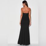 Lulus Size 2 Elegant Dress Brilliantly Bold Black Strapless Mermaid Maxi Dress Photo 2