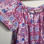 Belle Sky  Paisley Flowy Off-shoulder Blouse Women’s Size Medium Photo 4