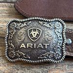 Ariat Brown Leather Belt with Ornate Buckle Photo 1
