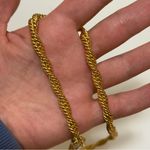 J.Crew  NWT gold rope chain necklace minimalist chic elegant long twist Photo 3