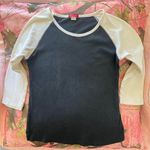 y2k baseball 3/4 sleeve tee Black Photo 0