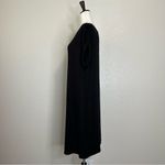 Lou & grey  SignatureSoft Black Short Sleeves Shirt Dress Photo 4