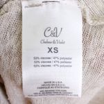 Chelsea and Violet C&V Knot Front Sheer Knit Sleeveless Beige Tank Top XS Women’s  Photo 3