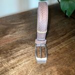 WCM New York Snakeskin‎ Print Genuine Leather Belt Womens Medium Purple Photo 2