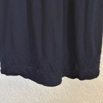 J. Jill Navy Blue M Lace Trimmed Tunic Dress Knee Length Short Sleeve Pockets Size M Photo 7