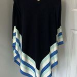 Talbots  Striped Colorblock Sweater Poncho Photo 0