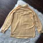 VICI Yellow Button-Front Textured Oversized Shacket Photo 3