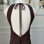 Wtoo Chocolate Brown Formal Gown Bridesmaid Dress Open Back Halter 6 Photo 5