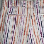 Isaac Mizrahi Sz 14 Chino Shorts Longer Inseam Watercolor Candy Stripes Photo 6