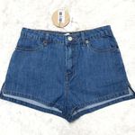 Honey Punch Denim Embroider Flame Shorts Photo 1