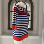 Trina Turk Striped Short Sleeve Knit Top Sweater, Size S EXCELLENT! Photo 4