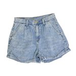 American Eagle  High-Rise Cuffed Mom Jean Shorts Light Wash Size 0 Photo 1