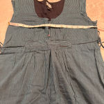 Vans Women's Teal Black Striped Sleeveless Dress M Photo 7