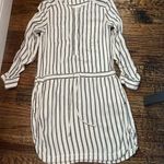 Lou & grey  LOFT black and cream shirt dress with tie/cinched waist. XS Photo 0