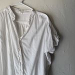 Silence + Noise Silence + Noise Shirt Womens Medium Button Front Short Sleeve Cottage Peasant Photo 1