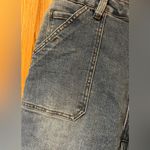 Great Smoky Los Angeles Flared Wide Leg Cropped Blue Denim Jeans Size 5 Photo 2