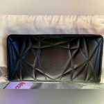 Tiffany & Co. RTT Return to Tiffany Black Leather Large Padded Quilted Zip Wallet Photo 7