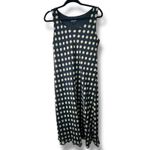 Dana Kay Y2K 90's Black Brown Polka Dot Crewneck Sleeveless Midi Dress Size 10 Photo 1