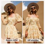 Exlura  women’s size xxl ruffled off or on shoulder A Line mini dress Photo 1