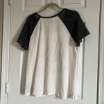 Harley Davidson White Woman’s Size Large Lace Sleeves T-Shirt Photo 4