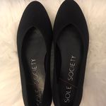 Sole Society Black Flats Knit Stretch Sz 6.5 Photo 4