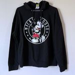 Disney Authentic Mickey Mouse Long Sleeve Hoodie Shirt Black SZ 11/13 Juniors Photo 0
