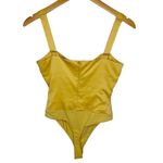 Danielle Bernstein  Satin Bodysuit Beautiful Pale Mustard Color Bustier 4 Photo 3