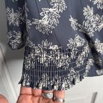 Allison Joy  Evereve Faux Wrap Blue 3/4 Sleeve Blouse Top W1906 Sz S Photo 3