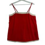 Zadig & Voltaire L Large Carmen Silk Camisole Top Lace Trim Detail Coral Women’s Photo 1