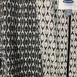 Old Navy women's medium open front cardigan black white pattern casual print Photo 3