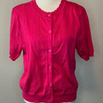 Urban Coco Cable Knit Cardigan Sweater Hot Pink Size Medium Photo 0