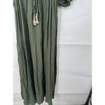 World Market Mira Embroidered Kaftan Maxi Dress Women L/XL Green Boho Peasant Size 1X Photo 8