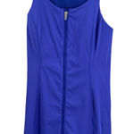 Outdoor Voices  Court Dress L/XL DD Cup Blue Tennis Pickleball Zip Built-in Bra Photo 0