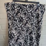 Anthropologie NWT  Butterfly Floral Black & White Maxi Slip Skirt Boho XL Photo 5