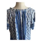 Daniel Rainn DANIEL RAIN-BLUE AND WHITE BOHO TOP-SIZE 2X Photo 6